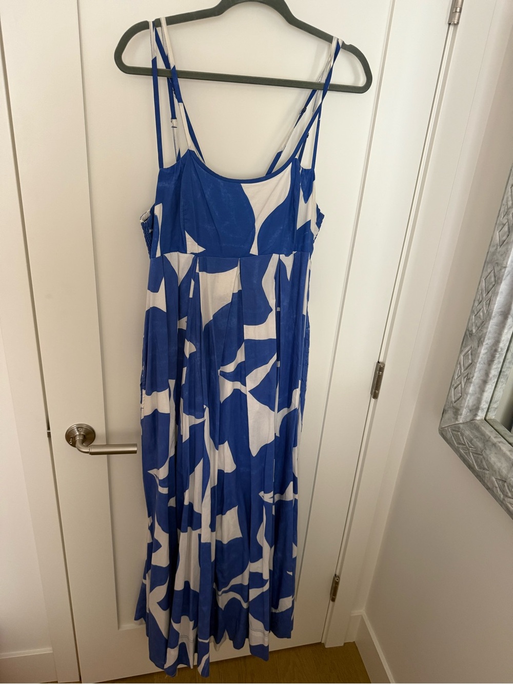 Anthropologie Blue and White Floral Maxi Dress - Picture 3 of 7